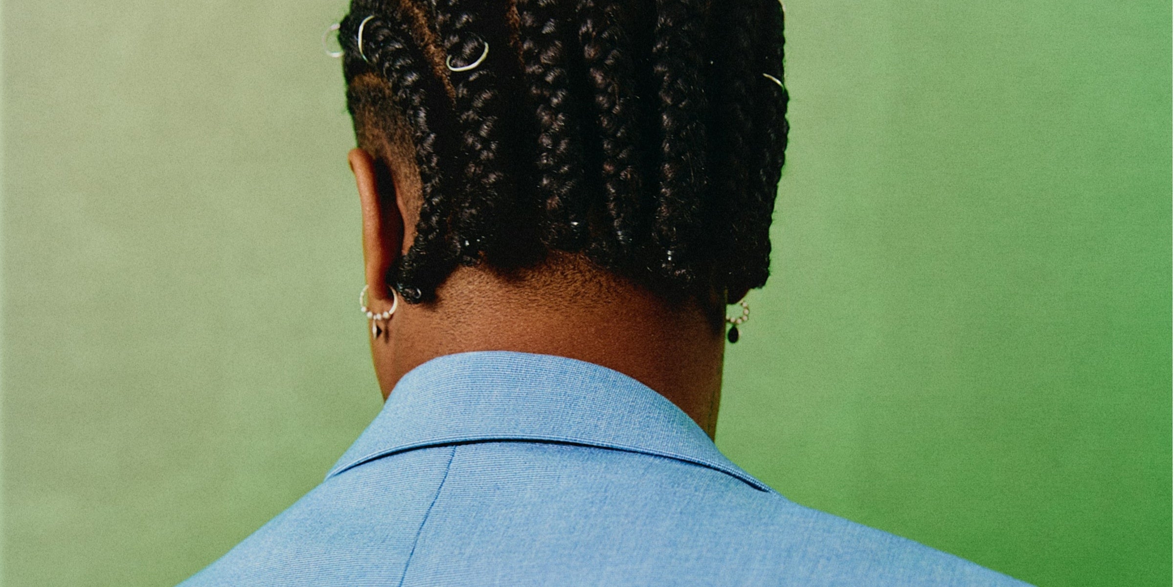 Back of head view of a man
